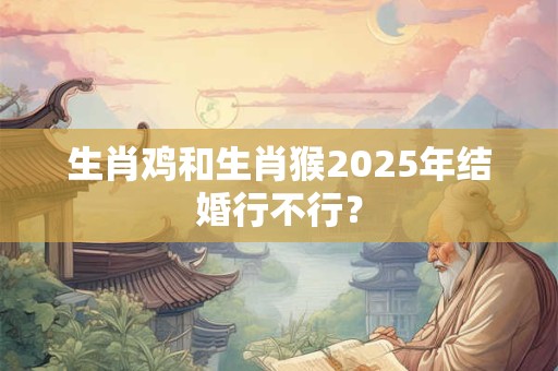 生肖鸡和生肖猴2025年结婚行不行？