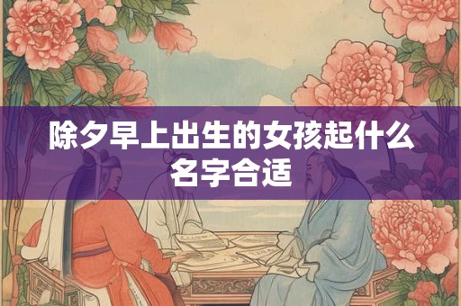 除夕早上出生的女孩起什么名字合适