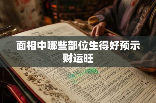 面相中哪些部位生得好预示财运旺