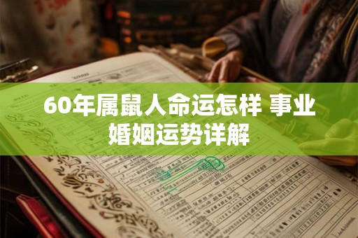 60年属鼠人命运怎样 事业婚姻运势详解
