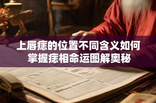 上唇痣的位置不同含义如何 掌握痣相命运图解奥秘