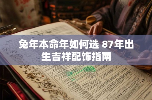 兔年本命年如何选 87年出生吉祥配饰指南