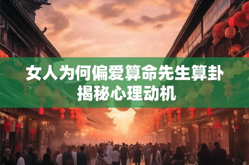 女人为何偏爱算命先生算卦 揭秘心理动机