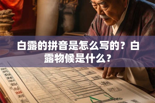 白露的拼音是怎么写的?白露物候是什么? 白露的拼音是怎么写的?白露物候是什么?