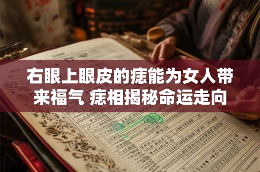 右眼上眼皮的痣能为女人带来福气 痣相揭秘命运走向