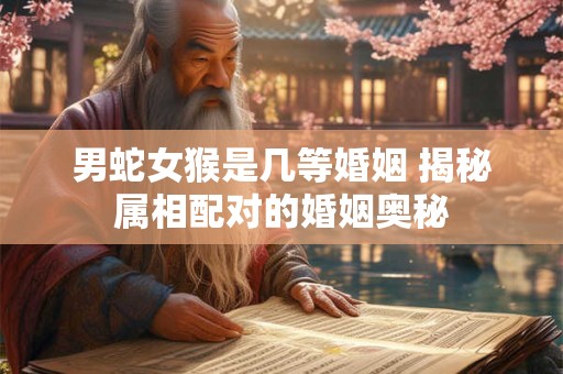 男蛇女猴是几等婚姻 揭秘属相配对的婚姻奥秘