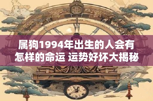 属狗1994年出生的人会有怎样的命运 运势好坏大揭秘