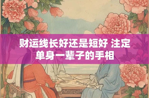 财运线长好还是短好 注定单身一辈子的手相 财运线长好还是短好 注定单身一辈子的手相