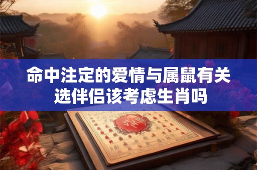 命中注定的爱情与属鼠有关 选伴侣该考虑生肖吗