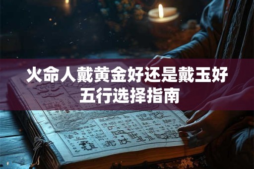 火命人戴黄金好还是戴玉好 五行选择指南