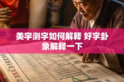 美字测字如何解释 好字卦象解释一下 美字测字如何解释 好字卦象解释一下