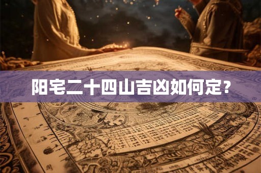 阳宅二十四山吉凶如何定？