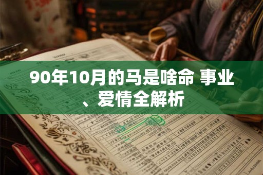 90年10月的马是啥命 事业、爱情全解析