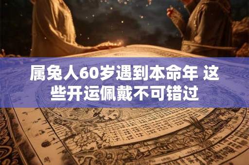 属兔人60岁遇到本命年 这些开运佩戴不可错过