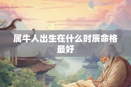 属牛人出生在什么时辰命格最好