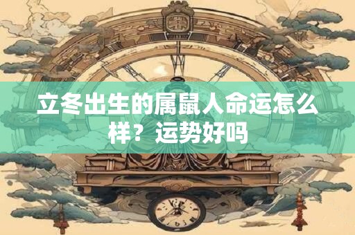 立冬出生的属鼠人命运怎么样？运势好吗