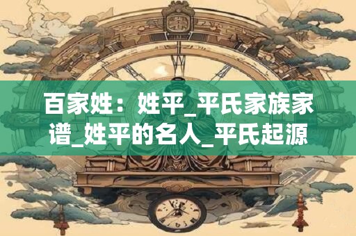 百家姓：姓平_平氏家族家谱_姓平的名人_平氏起源