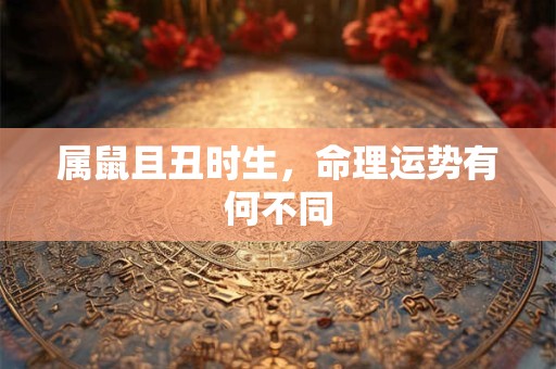 属鼠且丑时生，命理运势有何不同