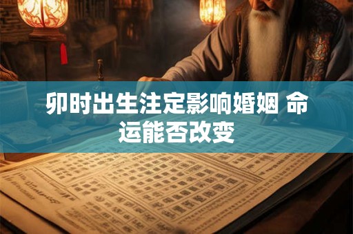 卯时出生注定影响婚姻 命运能否改变