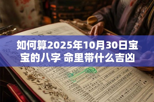 如何算2025年10月30日宝宝的八字 命里带什么吉凶