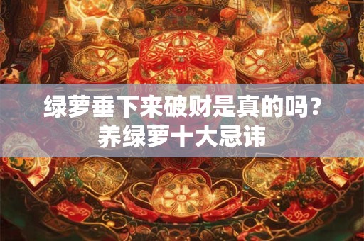 绿萝垂下来破财是真的吗？养绿萝十大忌讳