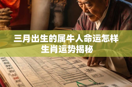 三月出生的属牛人命运怎样 生肖运势揭秘