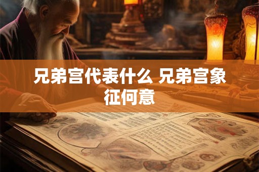 兄弟宫代表什么 兄弟宫象征何意