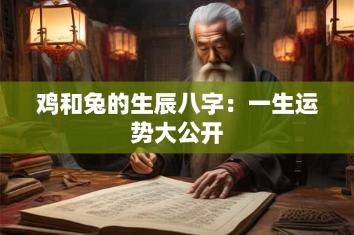 鸡和兔的生辰八字：一生运势大公开