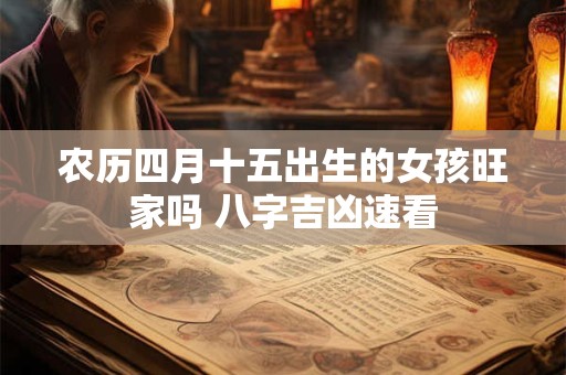 农历四月十五出生的女孩旺家吗 八字吉凶速看