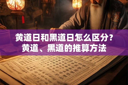黄道日和黑道日怎么区分？黄道、黑道的推算方法