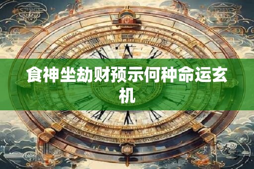 食神坐劫财预示何种命运玄机