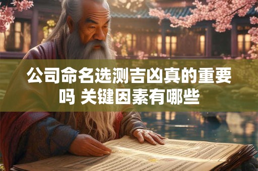 公司命名选测吉凶真的重要吗 关键因素有哪些