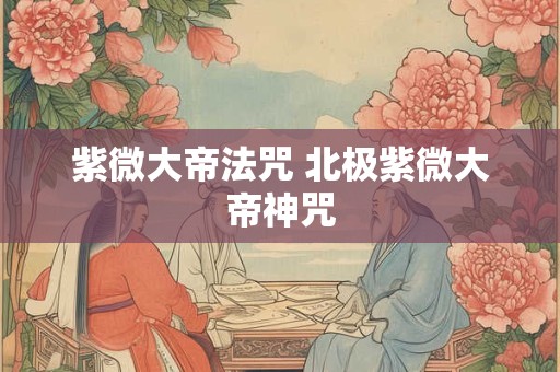 紫微大帝法咒 北极紫微大帝神咒