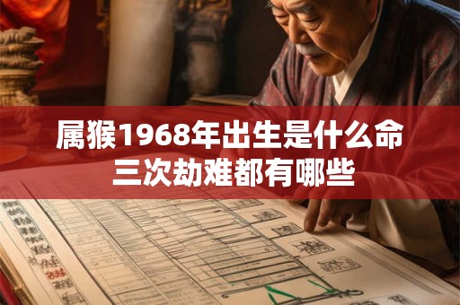 属猴1968年出生是什么命 三次劫难都有哪些