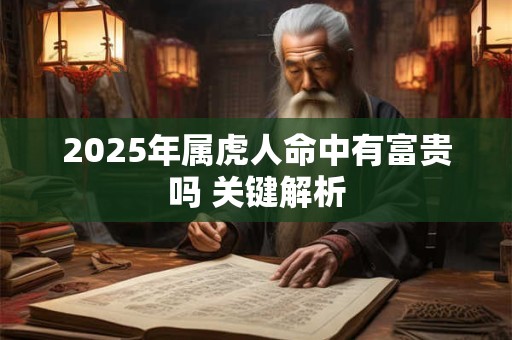 2025年属虎人命中有富贵吗 关键解析 2025年属虎人命中有富贵吗 关键解析