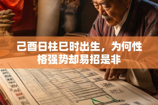 己酉日柱巳时出生，为何性格强势却易招是非