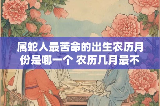 属蛇人最苦命的出生农历月份是哪一个 农历几月最不利