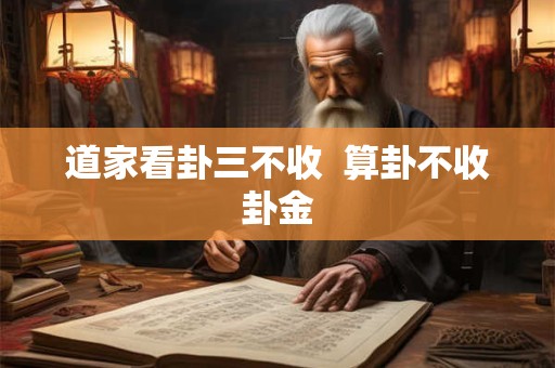 道家看卦三不收  算卦不收卦金