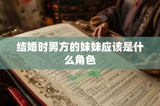 结婚时男方的妹妹应该是什么角色