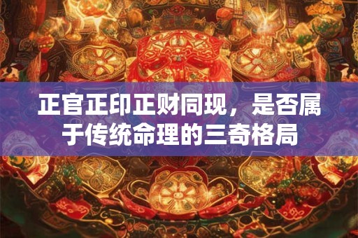 正官正印正财同现，是否属于传统命理的三奇格局