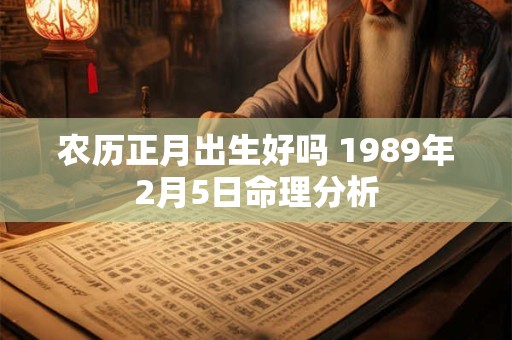 农历正月出生好吗 1989年2月5日命理分析