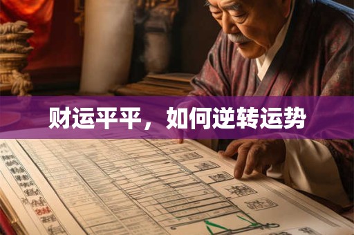 财运平平，如何逆转运势