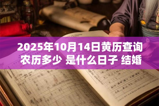 2025年10月14日黄历查询 农历多少 是什么日子 结婚吉时