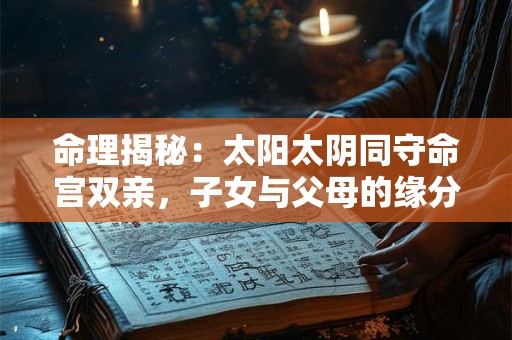 命理揭秘：太阳太阴同守命宫双亲，子女与父母的缘分会有何不同