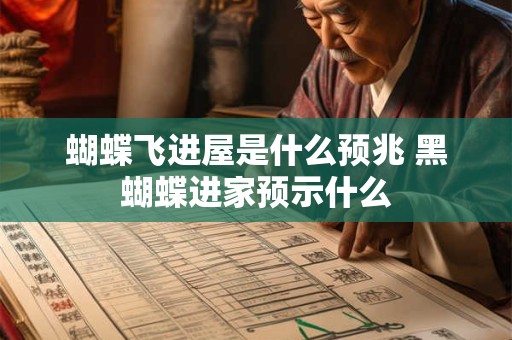 蝴蝶飞进屋是什么预兆 黑蝴蝶进家预示什么