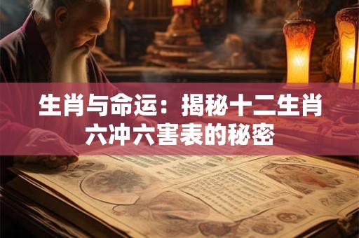 生肖与命运：揭秘十二生肖六冲六害表的秘密