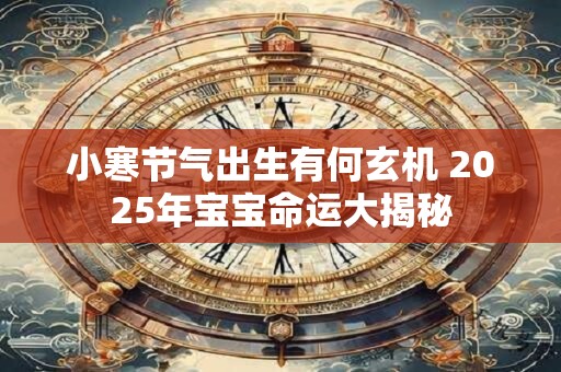 小寒节气出生有何玄机 2025年宝宝命运大揭秘