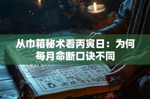从巾箱秘术看丙寅日：为何每月命断口诀不同