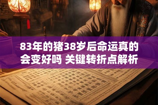 83年的猪38岁后命运真的会变好吗 关键转折点解析