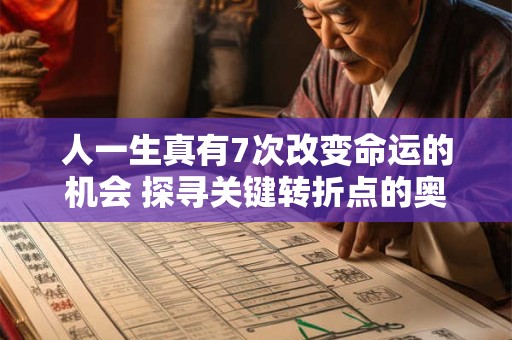 人一生真有7次改变命运的机会 探寻关键转折点的奥秘